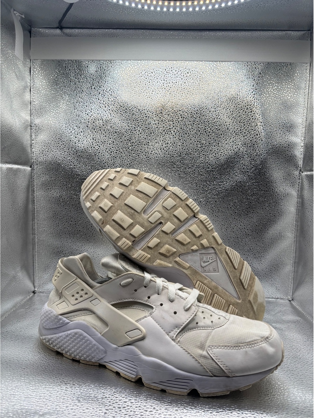 Nike air huarache run triple white